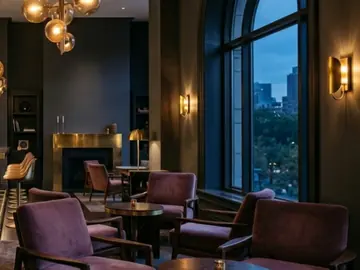 Hotel Lumière – Lobby & Bar, Bildbeispiel aus dem Designkonzept Atelier Nocturne